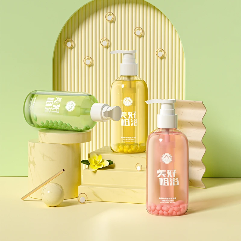 致朵芦荟珍珠柔肤沐浴露/香橙珍珠美肌沐浴露/白桃乌龙珍珠沐浴露