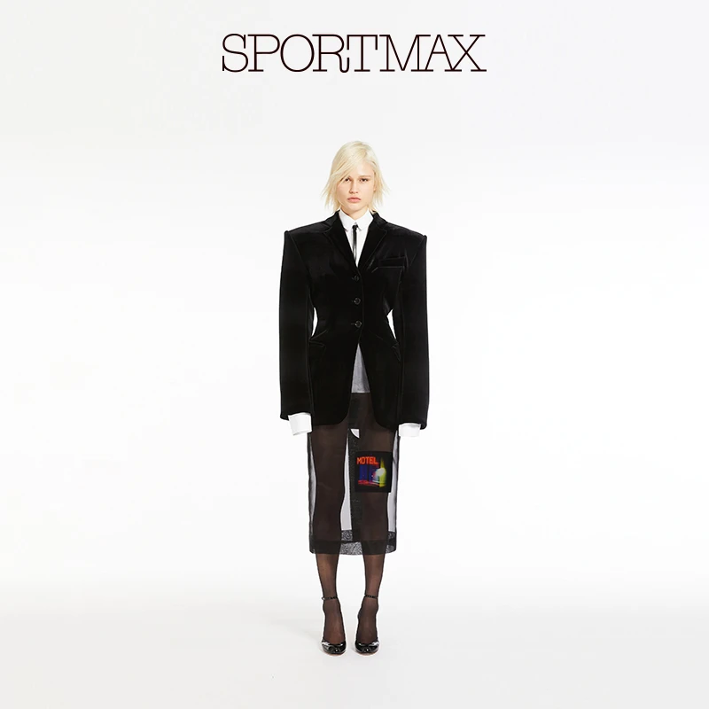 Sportmax maxmara 女装廓形单排扣西装外套2916014306