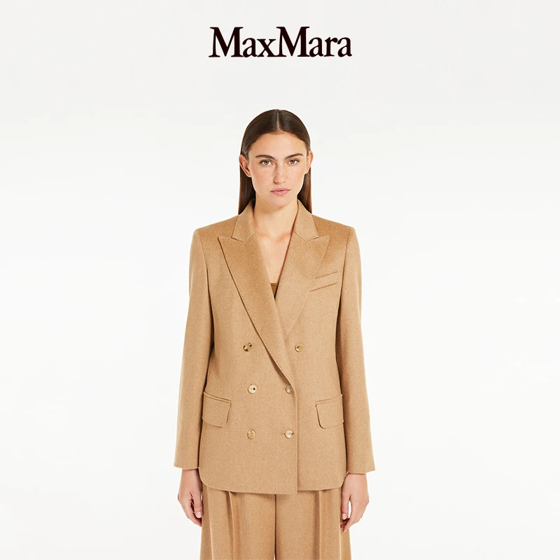 MaxMara 女装双排扣驼绒西装外套1046134206