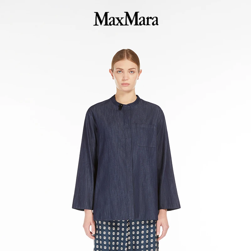 MaxMara 女装中式立领牛仔衬衫9116044206