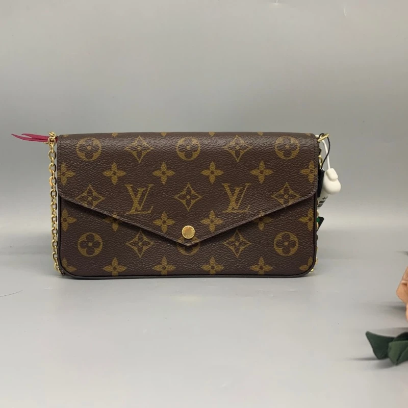 95新 LouisVuitton/路易威登 牛奢网/lv 老花三合一链条包/98新