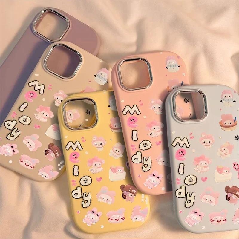 甜品KT猫金属框苹果华为荣耀vivo小米oppo手机壳卡通iPhone15
