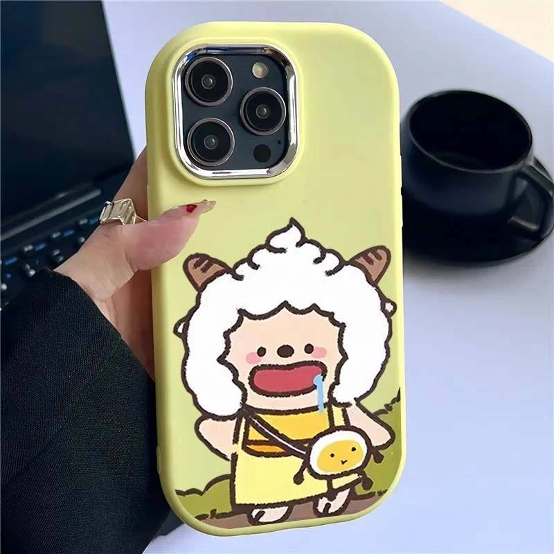 懒洋洋金属框苹果华为荣耀vivo小米oppo手机壳卡通iPhone15