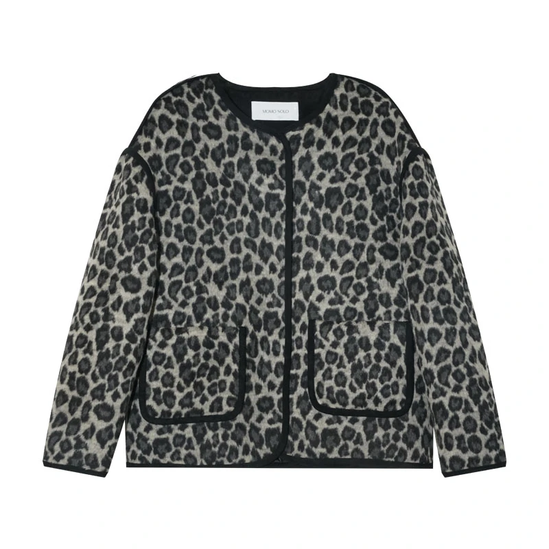 贝姐同款【小豹纹羽绒服】YM049秋冬新款时尚小众设计羽绒服外套