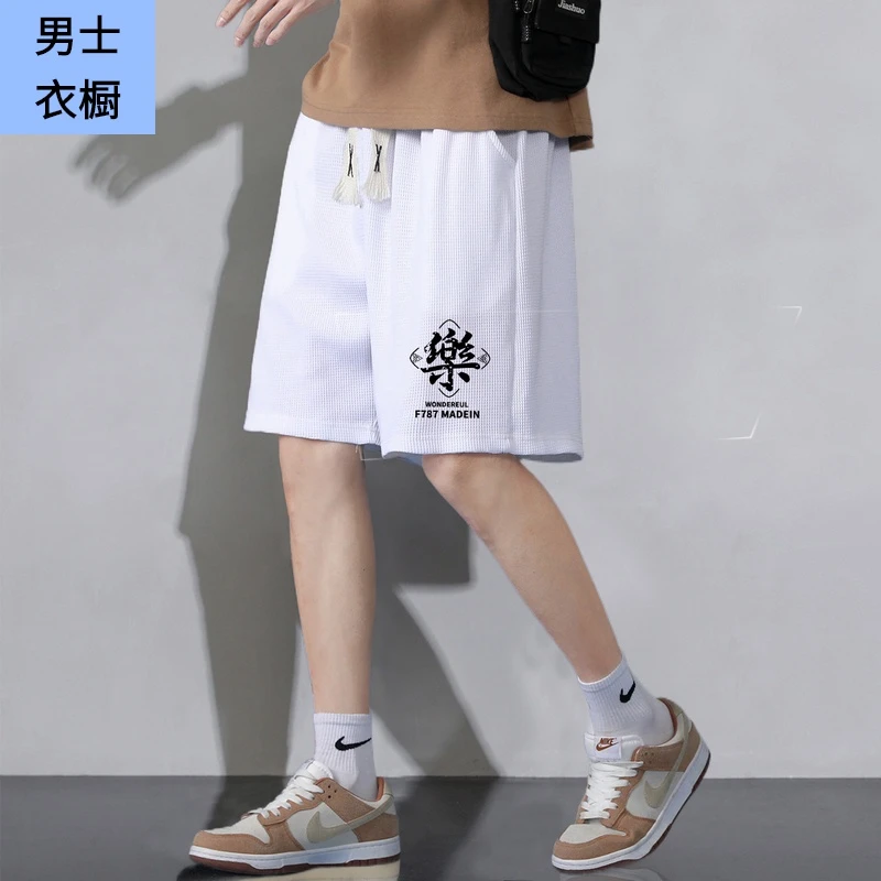 高档牛仔新款流行宽松薄款短裤男款潮牌夏季休闲五分士外穿沙