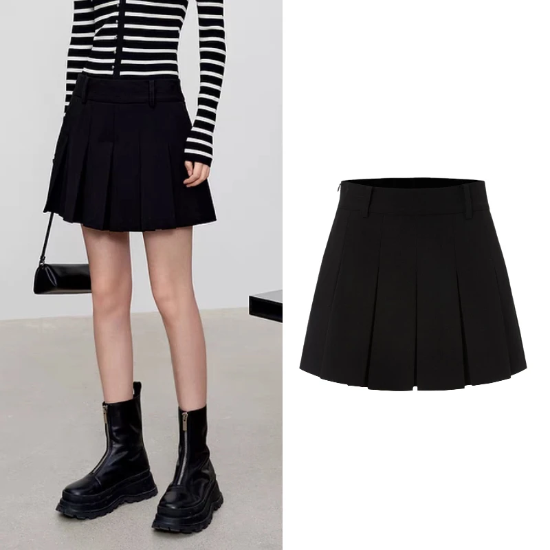 9228【M】25春新款立体压褶短裤裙裤A字短裤短裙休闲裤高腰半身裙女