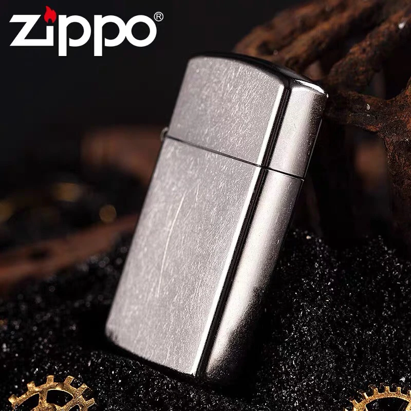 ZIPPO正品防风打火机 美国原装 美版经典纤巧机 纯铜镀铬花砂1607