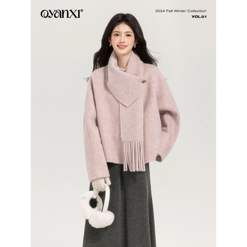 【现货】【欧阳喜OYANXI】甜美小调&高级圆领秋冬毛呢外套YT-101万