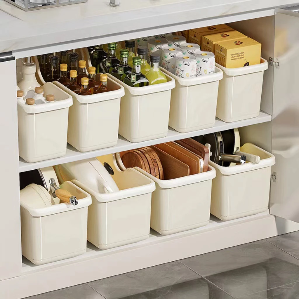 【特惠拍一发三】厨房锅具收纳盒带轮子水槽下置物架整理盒2