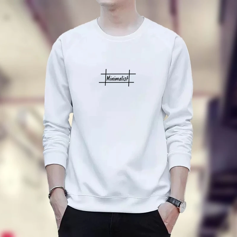 秋季新款青少年男孩字母印花卫衣帅气初高中学生舒适圆领长袖上衣