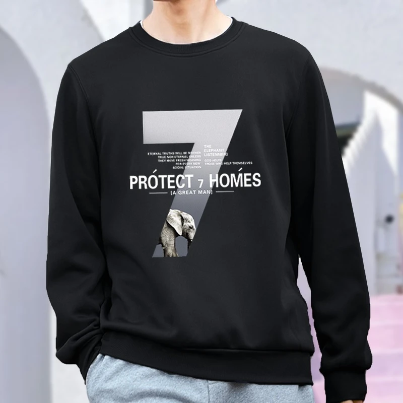 卫衣男款重磅350秋装长袖t恤潮青少年学生春秋季宽松圆领打底衫