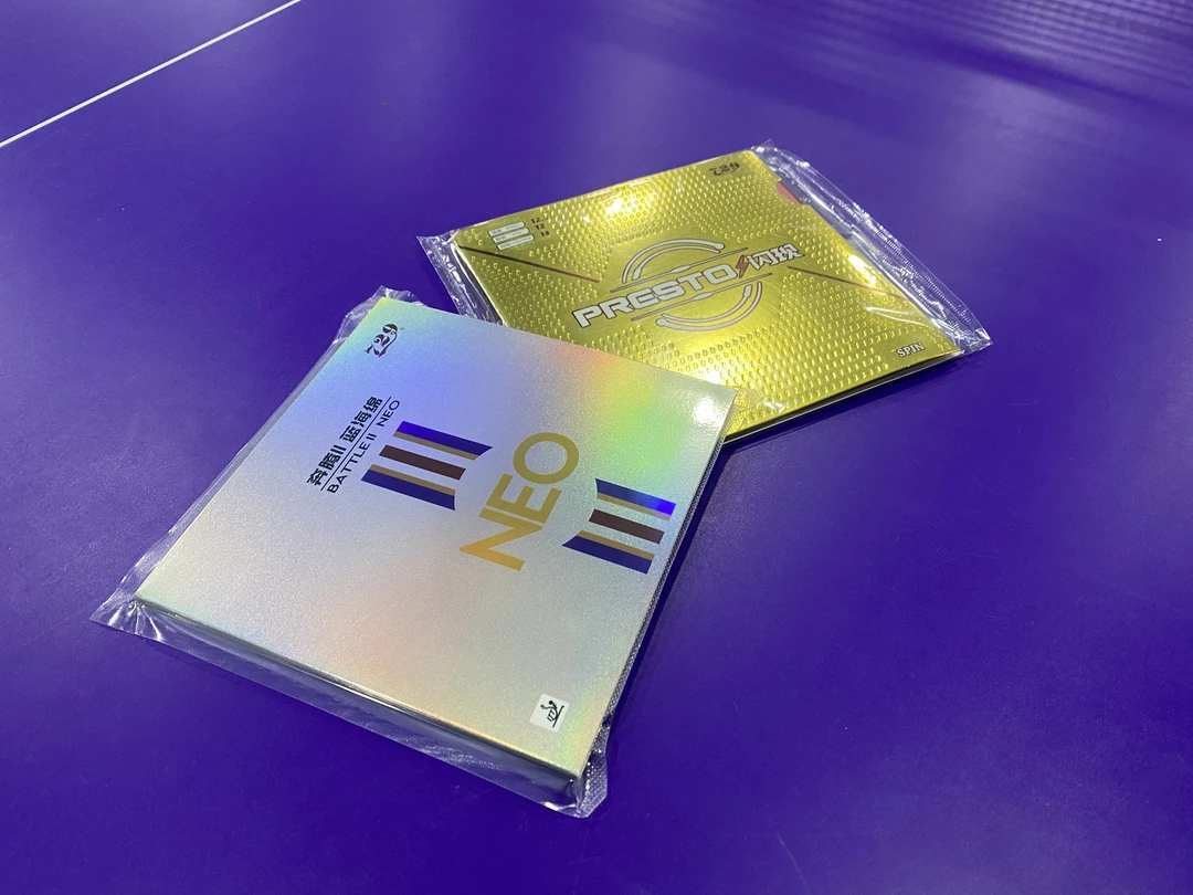 729乒乓球胶皮 闪现涩性与奔腾neo组合款