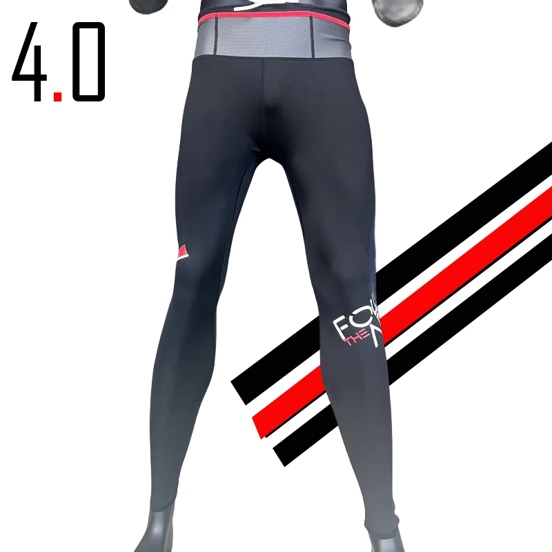 3.5压缩加绒裤九分裤男女同款拉毛马拉松跑步训练长裤高弹弹力