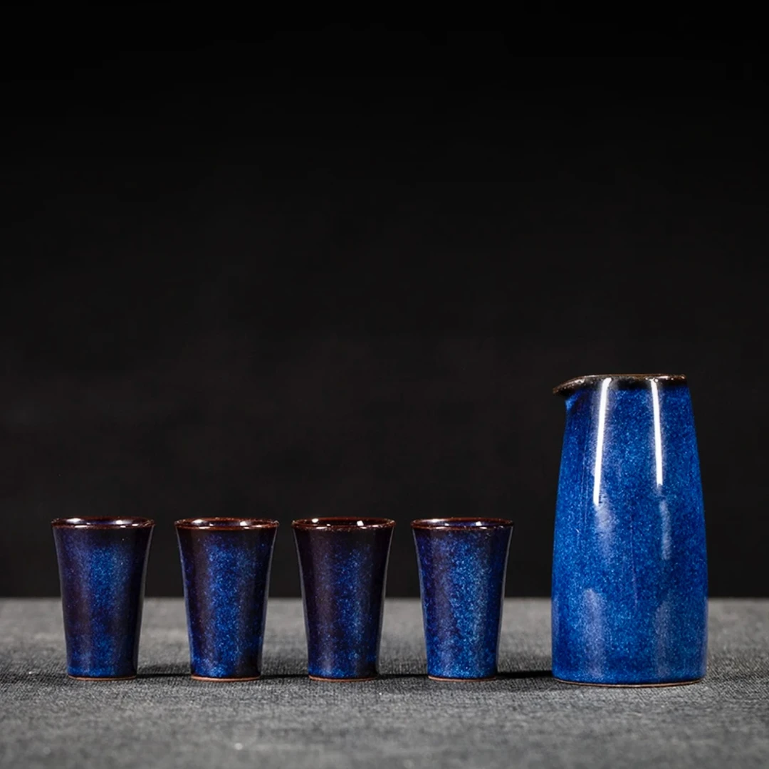 (无礼盒)陶瓷酒具套装小酒壶件套分酒器白酒杯黄酒烈酒酒盅清酒