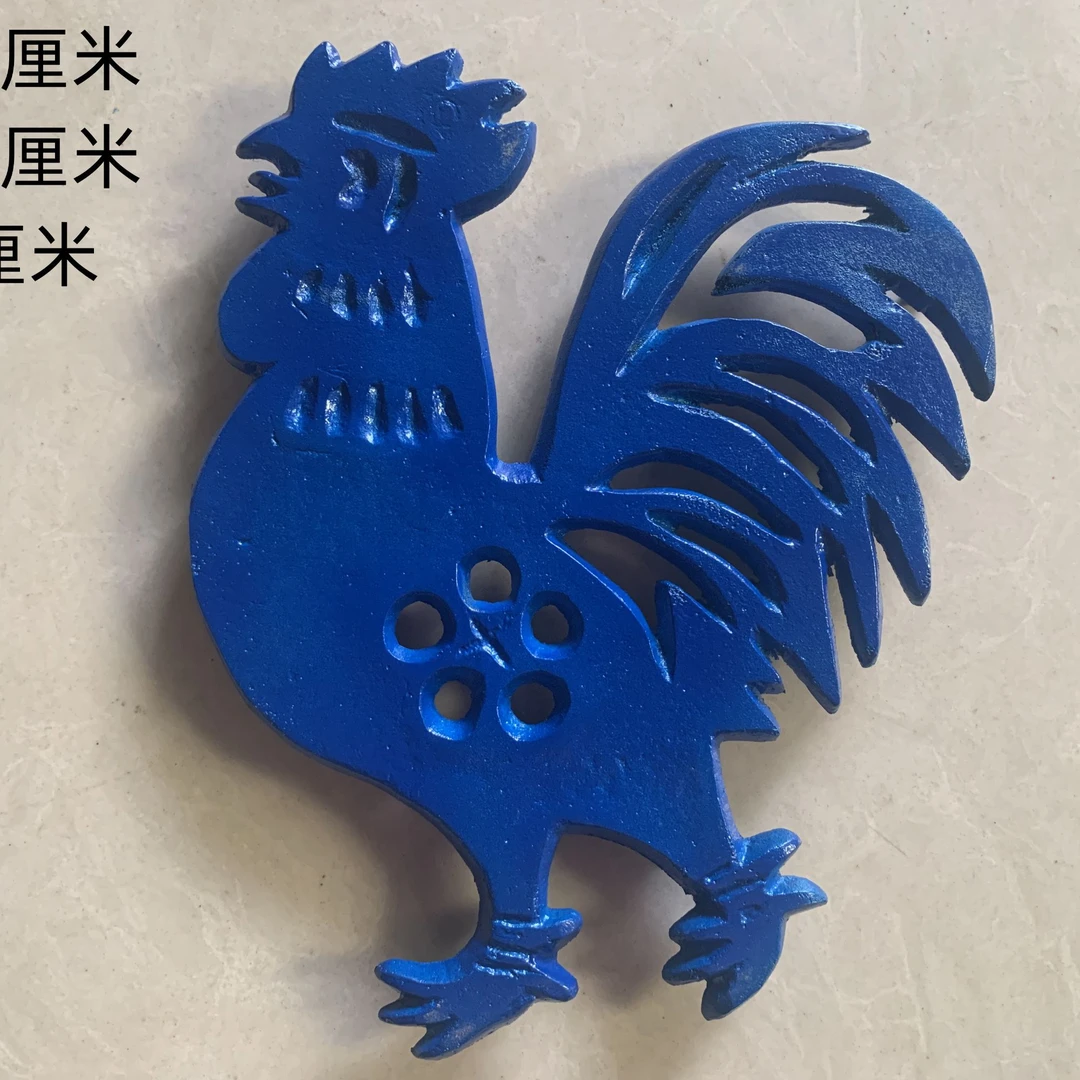 纯手工中国风珐琅锅壶垫桌垫餐桌隔热垫大公鸡