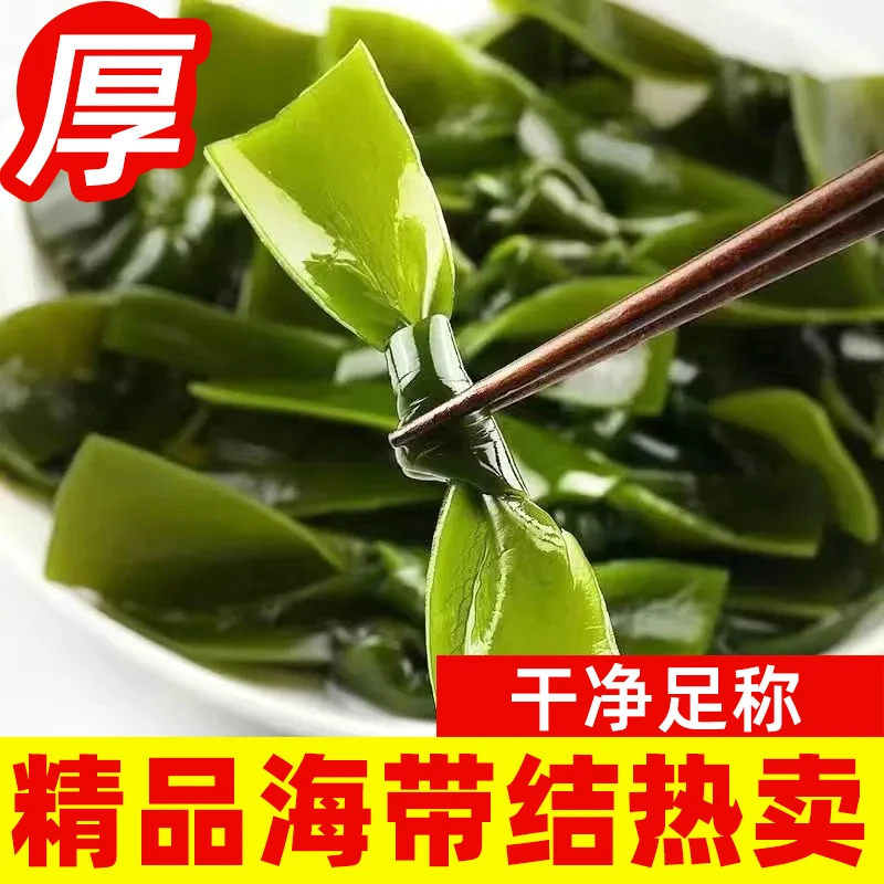 特厚海带结批发商用小结原产地扣中扣整箱厚海带苗新鲜营养凉拌