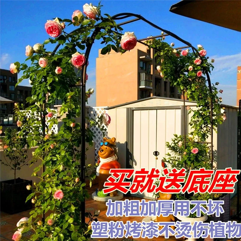 拱门花架月季葡萄架铁线莲蔷薇支架户外庭院装饰花架拱门爬藤花架