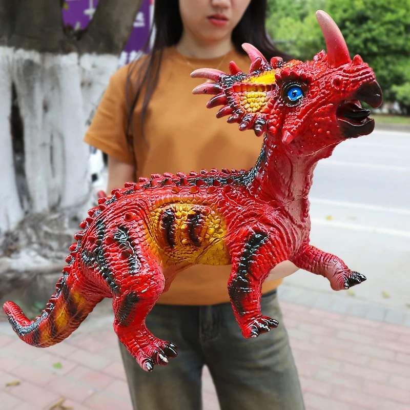 恐龙玩具三角龙大号仿真软胶恐龙玩具霸王龙腕龙模型动物男孩发声