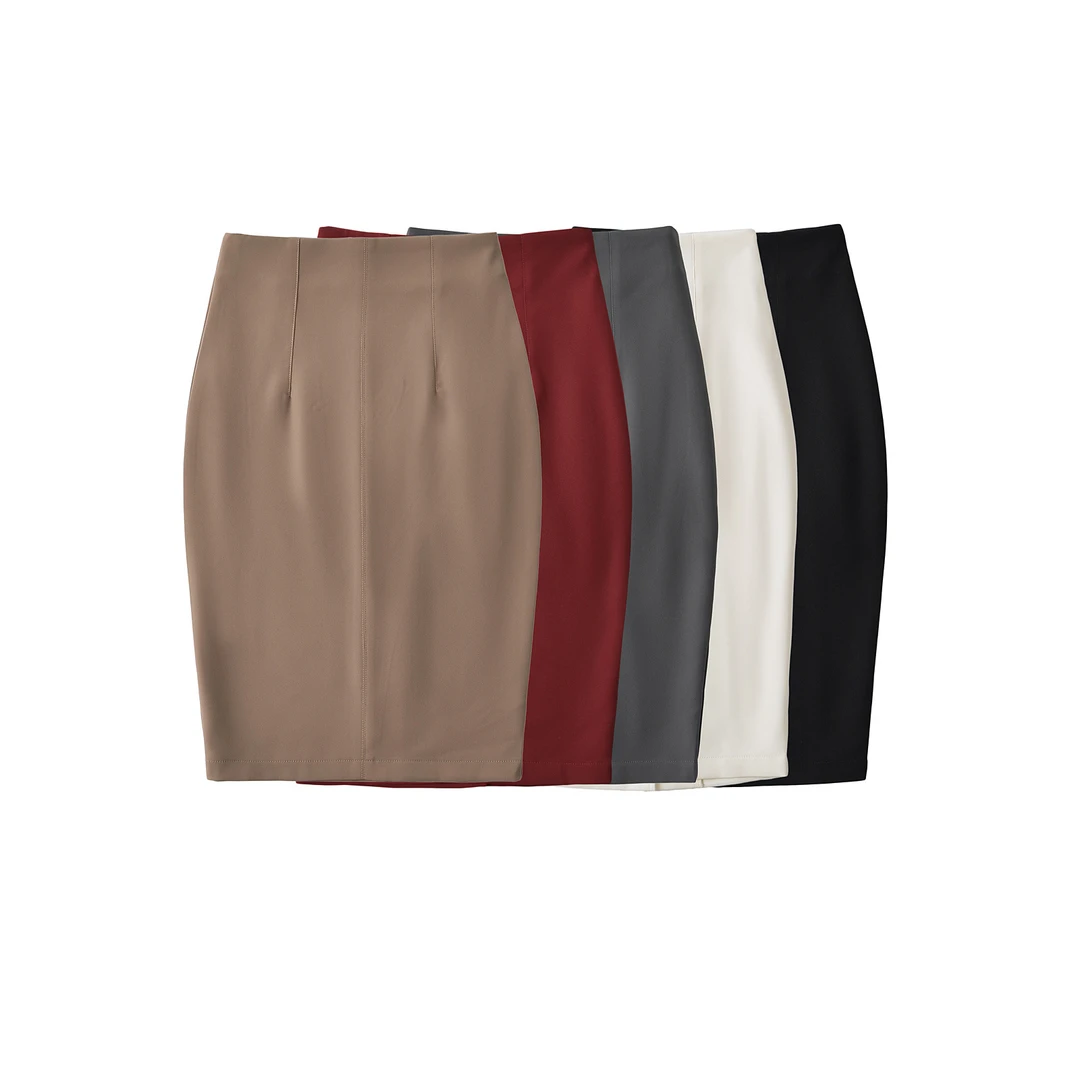 韩版辣妹纯欲性感修身显瘦西装包臀裙高腰中长款半身裙潮春秋女装