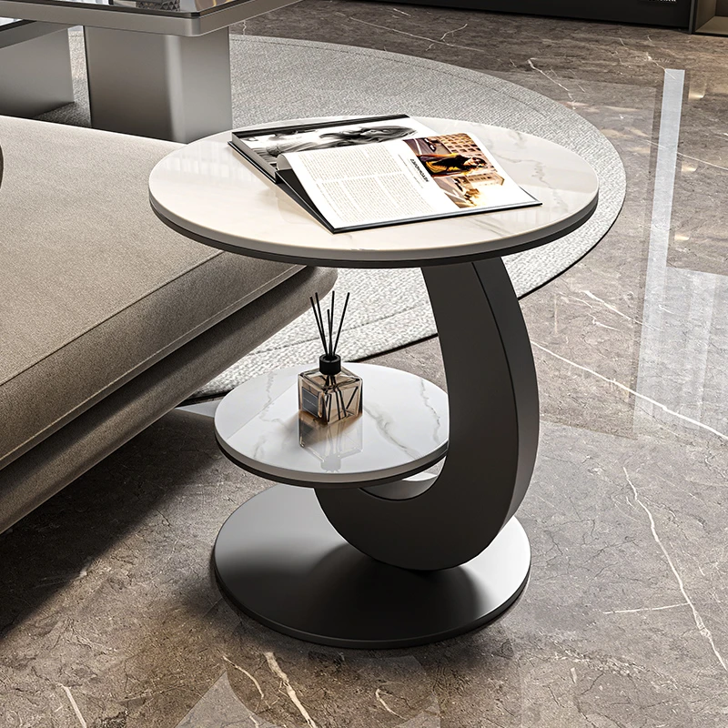 轻奢沙发岩板边几设计师小角几简约现代高级艺术感意式极简潘多拉