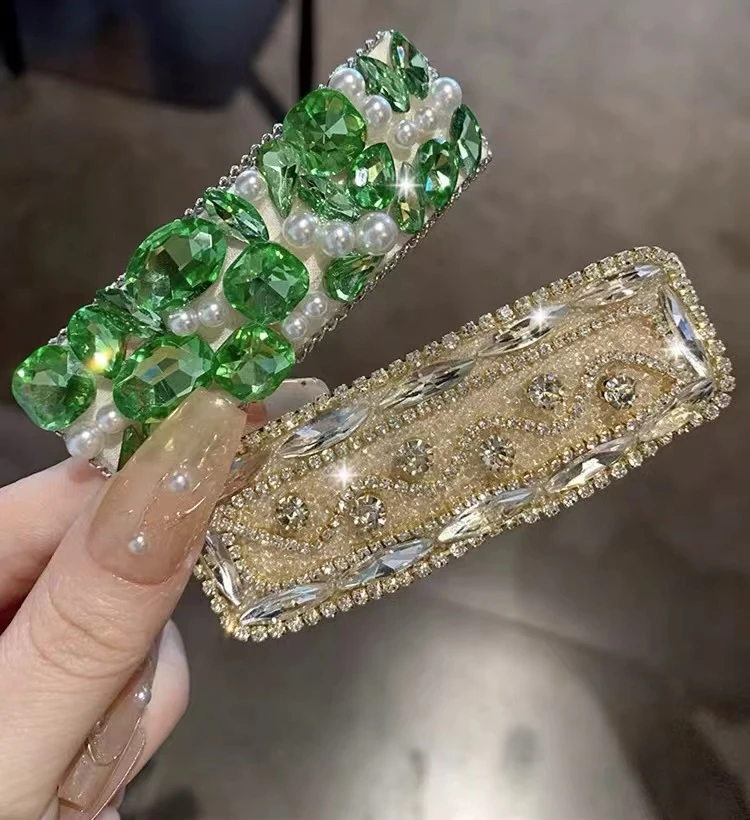 奢华高级感水钻发卡刘海侧边夹碎发夹轻奢高端满钻夹子新款潮