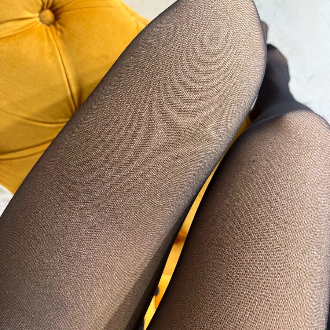 （默茗服装）黑透肤加绒光腿神器