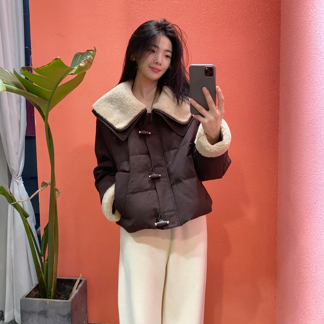 （默茗服装）燕麦可可羽绒外套