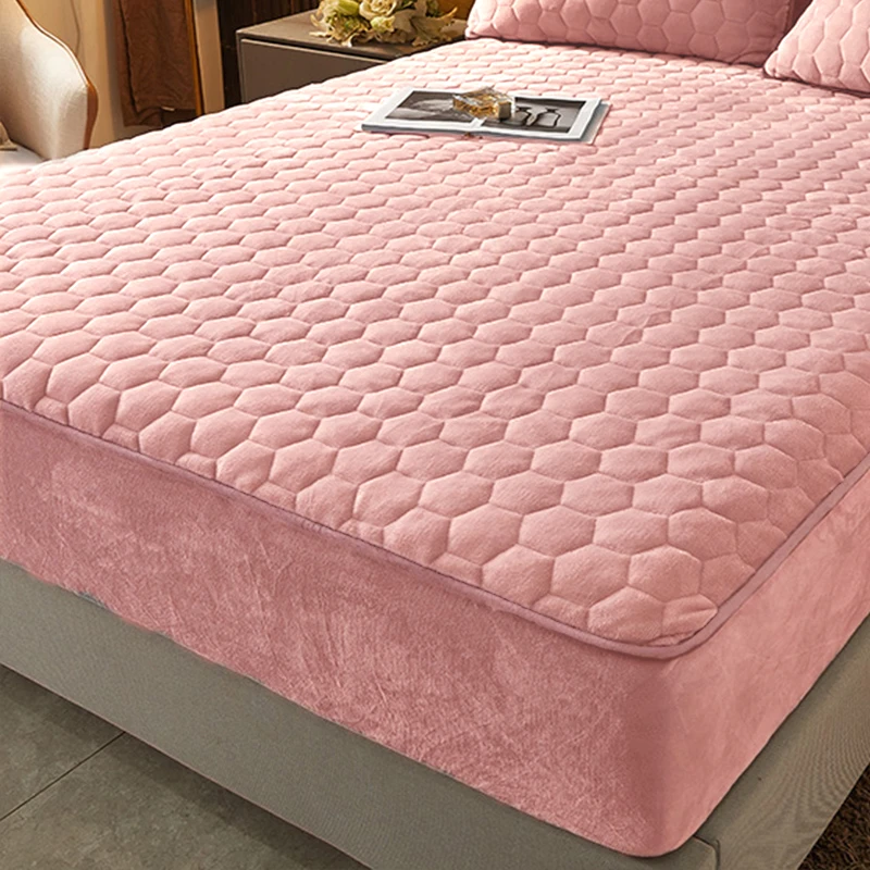 冬羚鸟-YY110-纯色牛奶绒夹棉单床笠-SJ