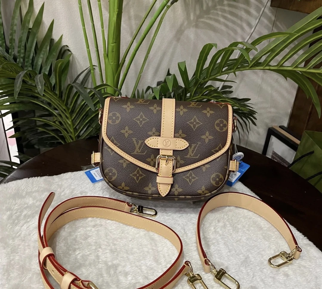 99新 LouisVuitton/路易威登 Rose/lv双子星马鞍包bb