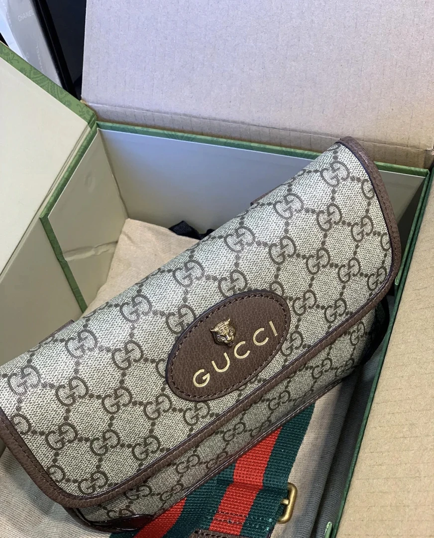 99新 GUCCI/古驰 Rose/古驰虎头胸包