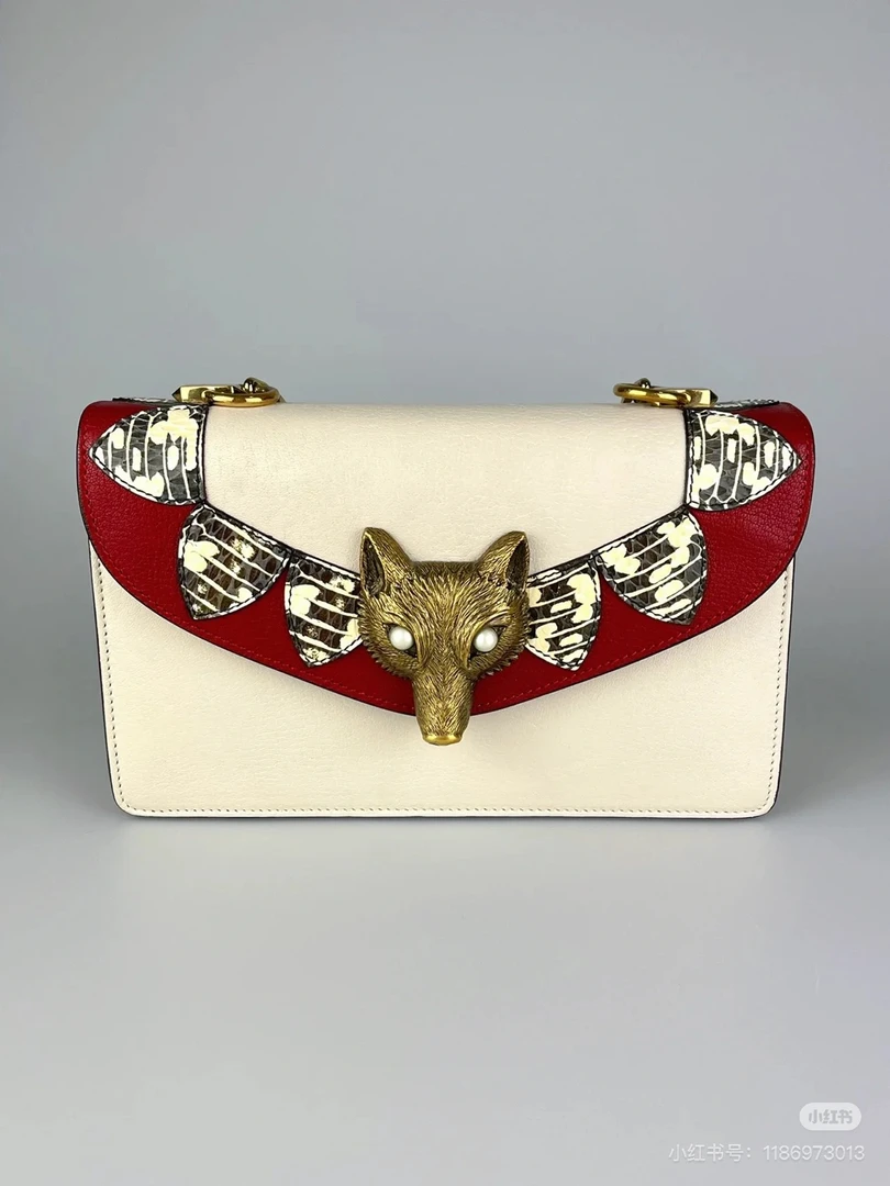 95新 GUCCI/古驰 Rose/Gucci狐狸走秀款链条包781820