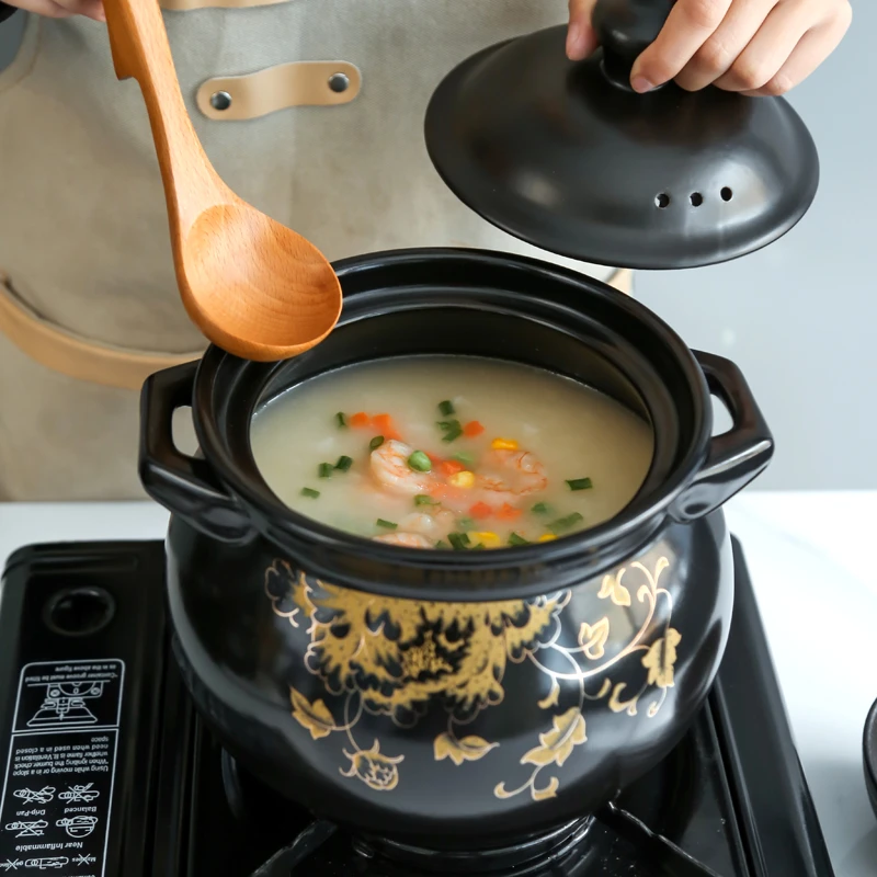 砂锅煲汤家用燃气煤气灶专用耐高温明火电磁炉两用陶瓷沙煲熬粥锅