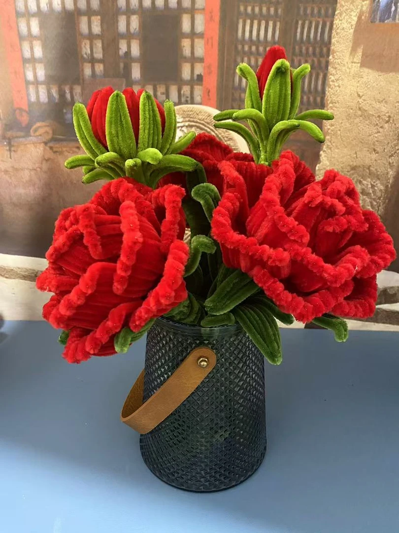 玫瑰花diy扭扭棒中号巨型玫瑰手工材料包七夕情人节520送女友闺蜜
