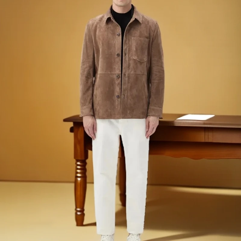 男士休闲男外套秋冬经典翻领上衣