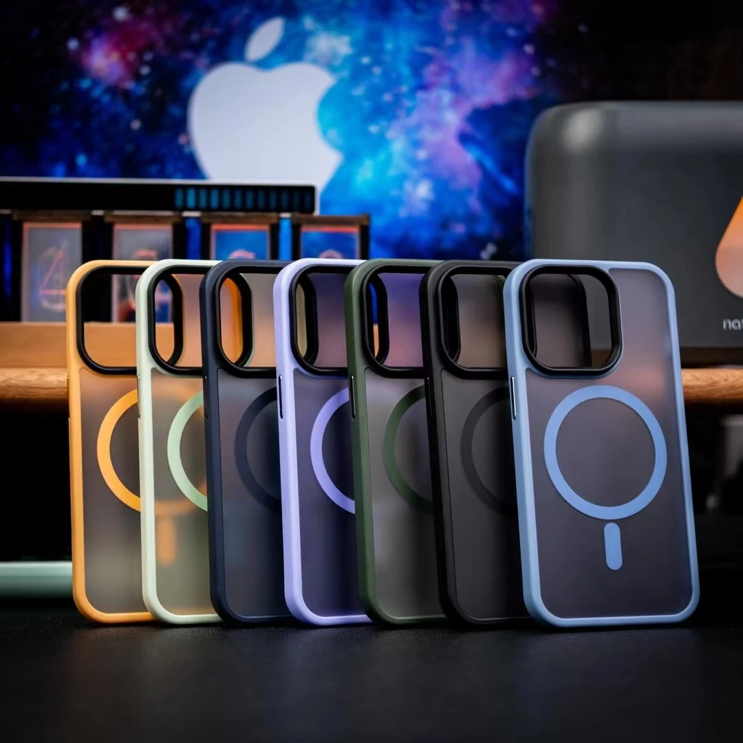 肤感磁吸苹果14系列手机壳新款iPhone13防指纹12亲肤防摔保护套
