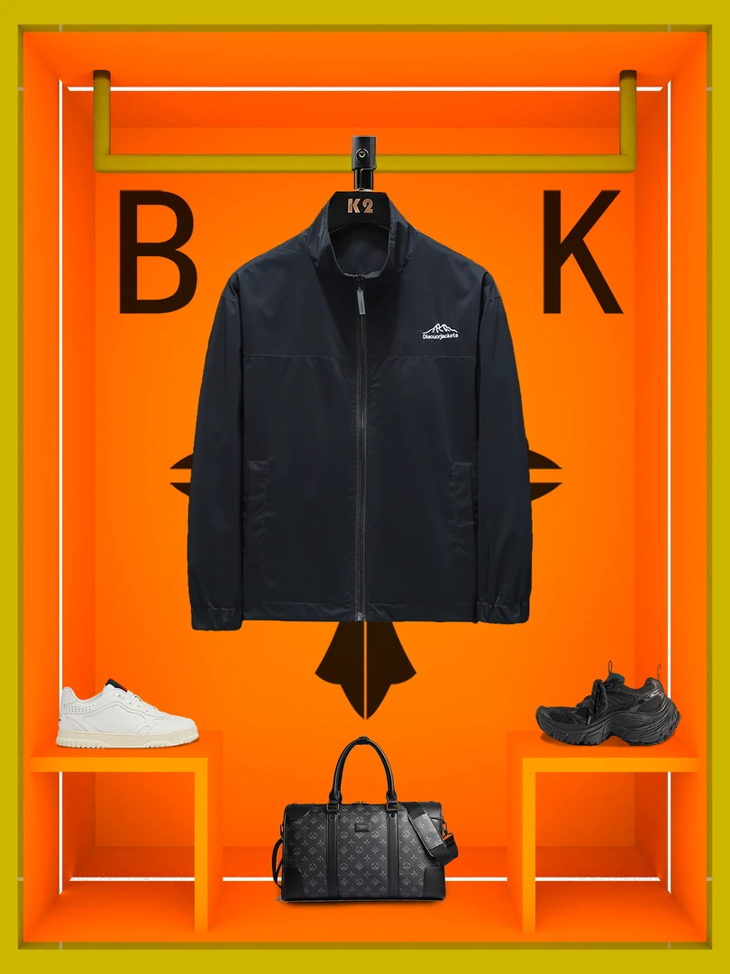 BFOFEOK【攀登者】秋季新款男士机能风外套简约百搭户外冲锋衣