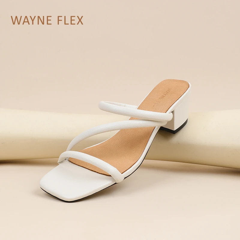 韦恩Wayne Flex外穿简约细带露趾舒适凉鞋女5057