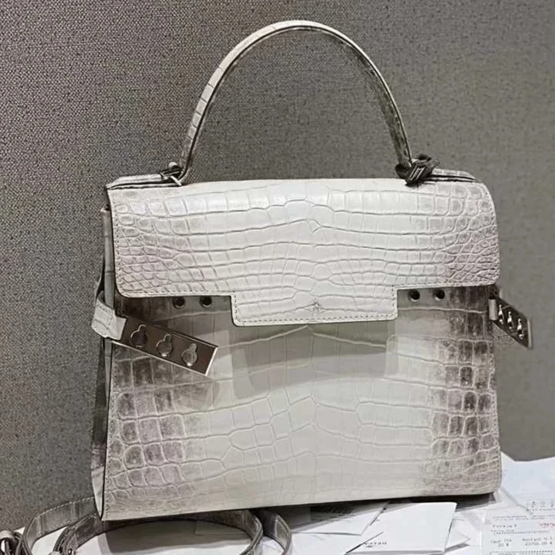 99新 Delvaux/德尔沃 白色德尔沃喜马拉雅手提包