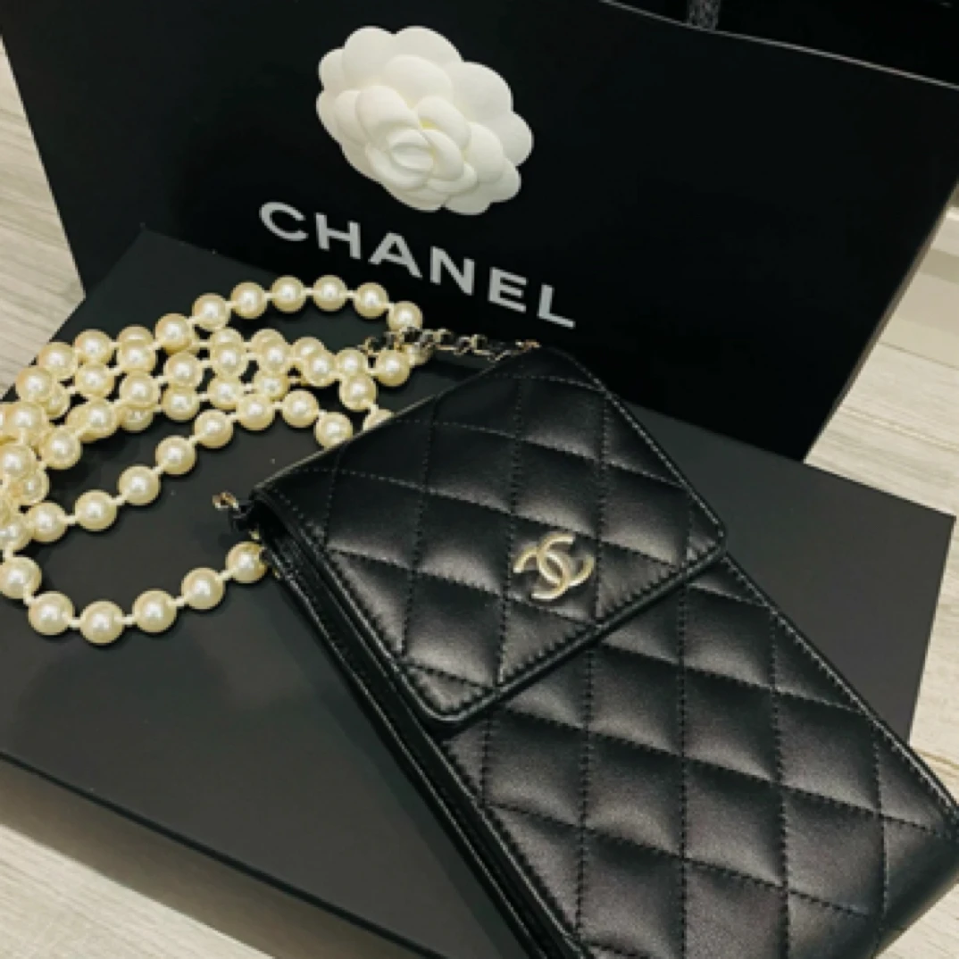 99新 Chanel/香奈儿 香奈儿22p珍珠链条斜挎包