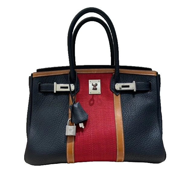 95新 Hermes/爱马仕 SH bk35马鬃毛编织销量款手提包黑色时尚