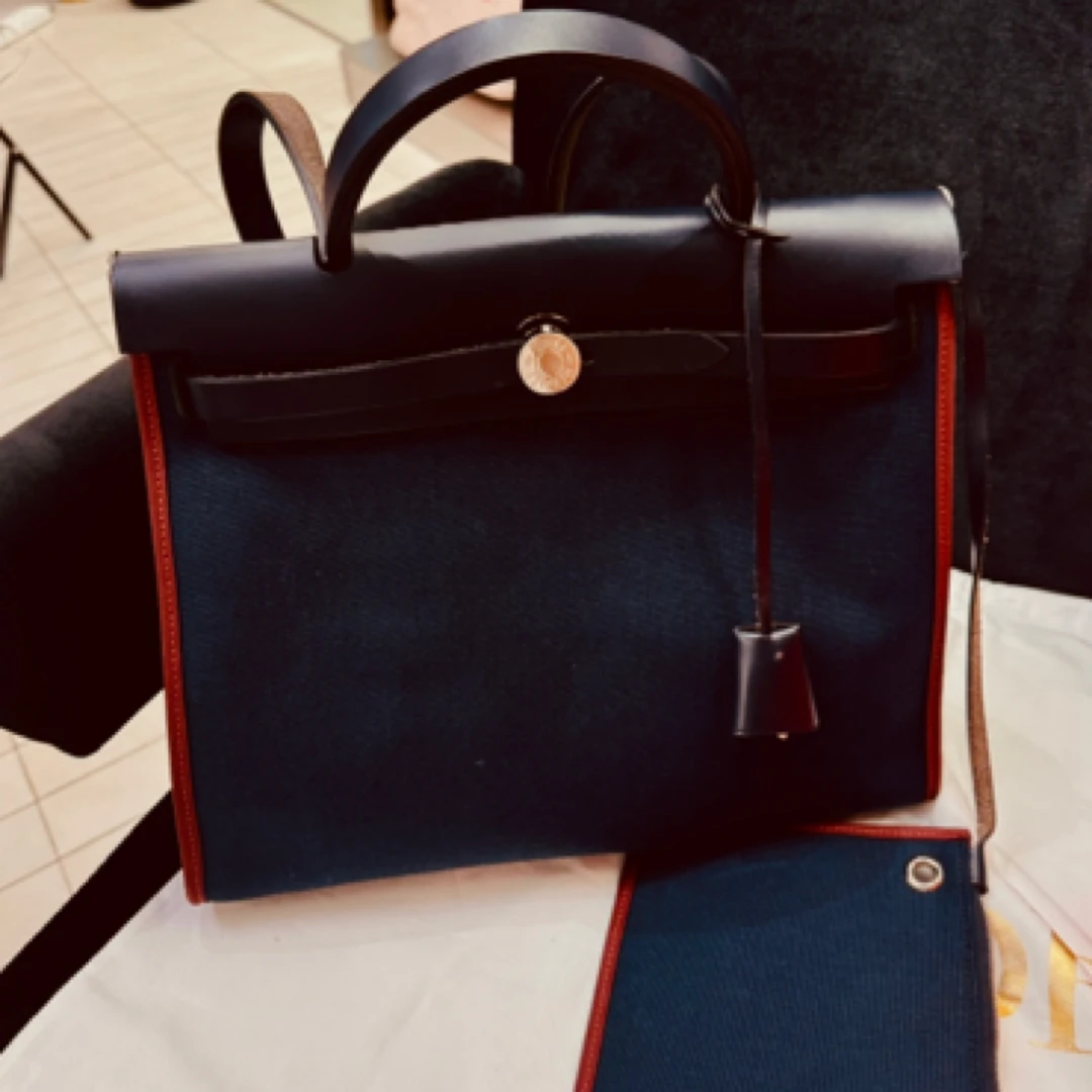 99新 Hermes/爱马仕 爱马仕herbag31午夜蓝X刻斜挎包