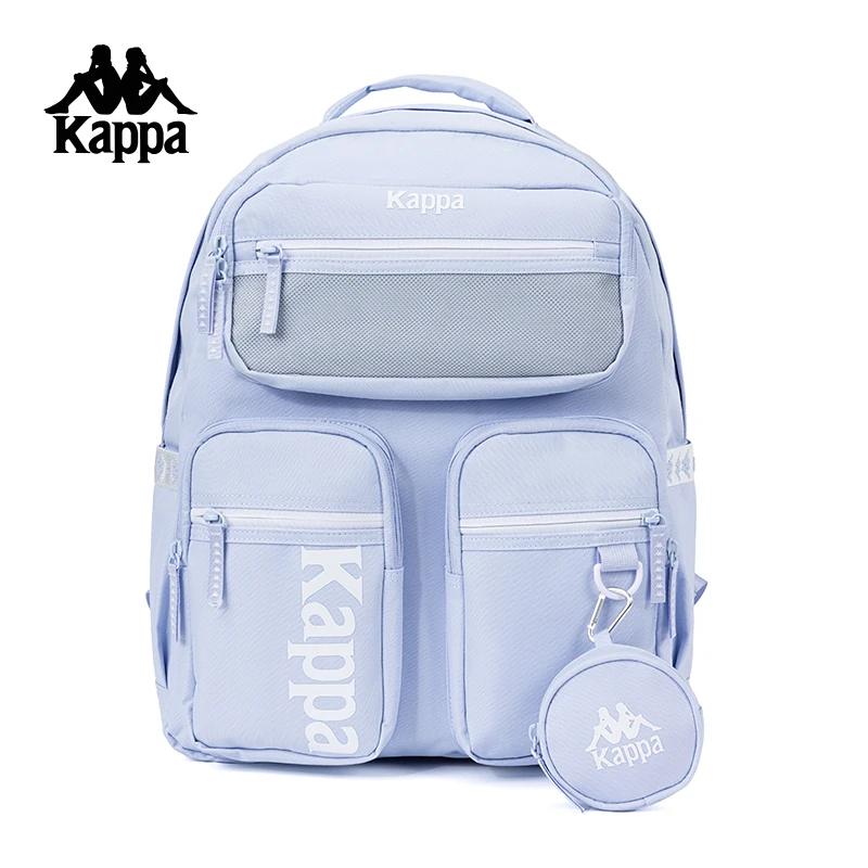 Kappa卡帕复古双肩包2024新款男女多口袋旅行包字母运动登山背包