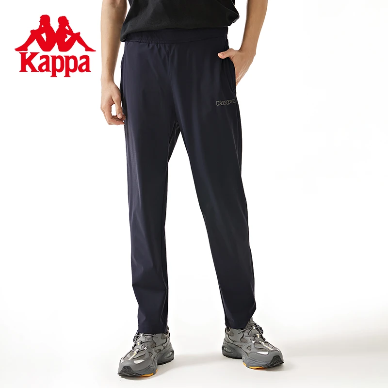 《凉感+》Kappa卡帕运动裤2024新款男休闲直筒锥形长裤K0D32AK44