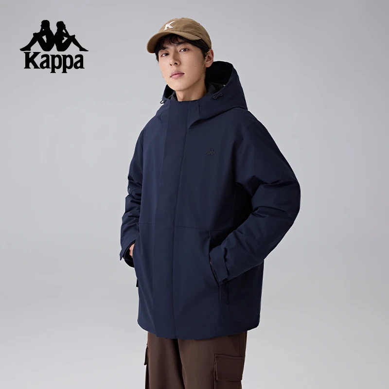 KAPPA/背靠背卡帕三合一羽绒服防泼水防风运动外套保暖防寒服男士