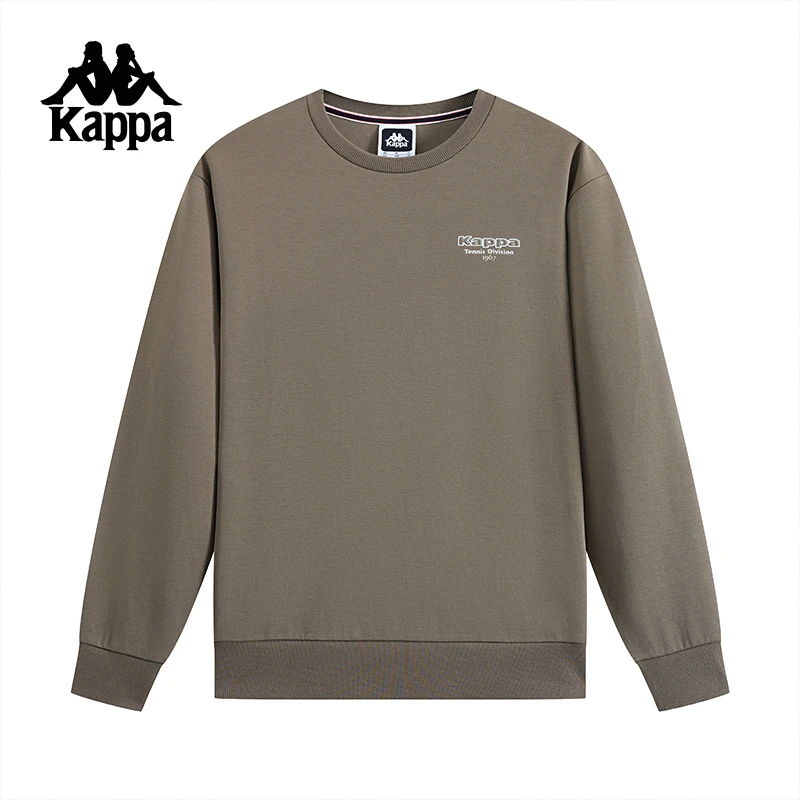 Kappa卡帕背靠背2024新款宽松针织运动卫衣套头衫男复古长袖上衣