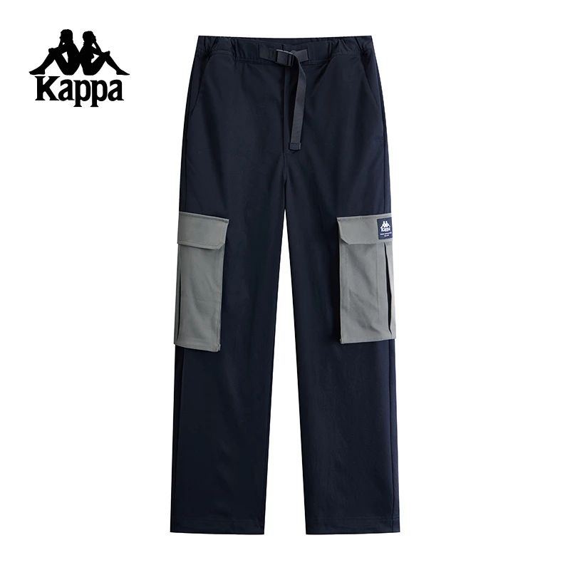 Kappa卡帕背靠背休闲裤女士2024新款运动长裤弹力宽松直筒裤子潮