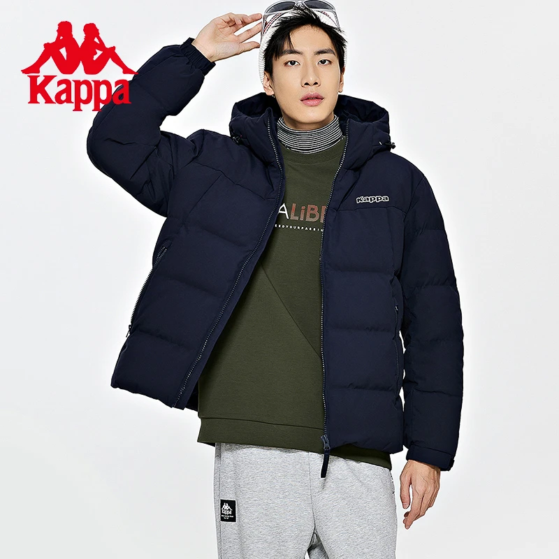 KAPPA/背靠背卡帕复古运动羽绒服连帽短款面包服户外K0D72YY22