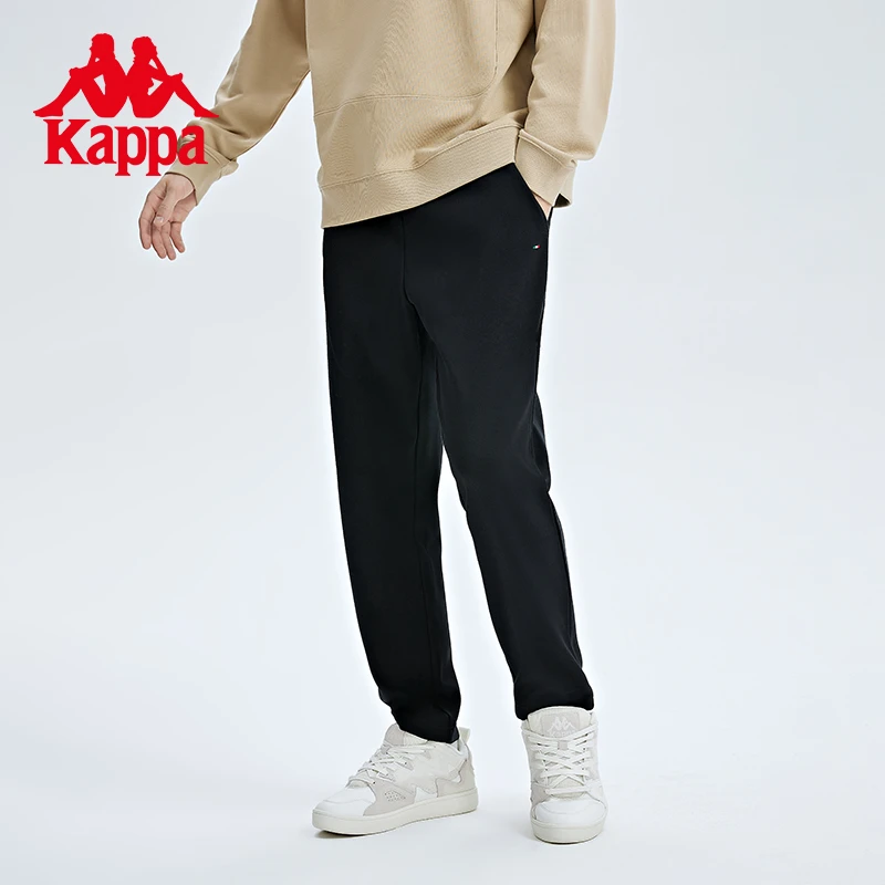 《加绒长裤》Kappa卡帕运动裤新款男锥形休闲裤小脚卫裤K0C72AK08