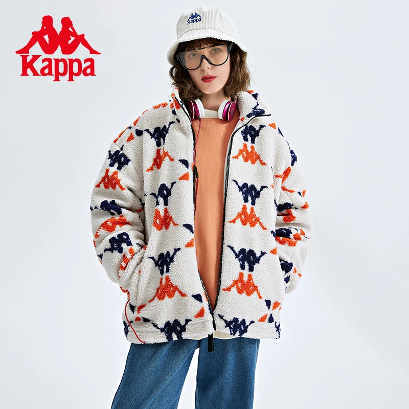 《老花小泰迪》Kappa卡帕新款情侣夹克保暖羊羔绒外套K0CZ2JJ51D