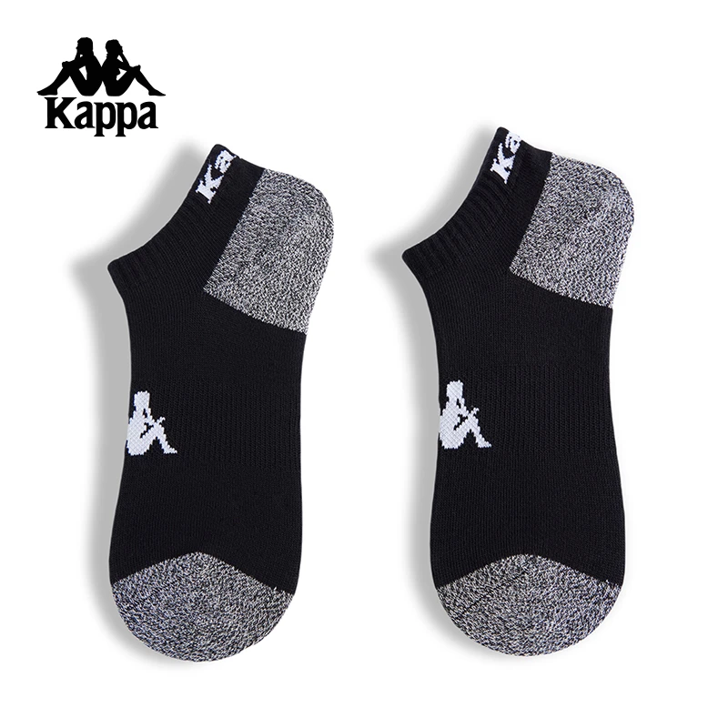 Kappa卡帕背靠背2024新款运动船袜男复古跑步棉袜低腰袜短筒女袜